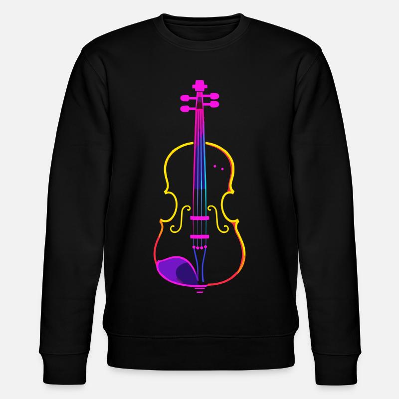 Geige Lineart - Stanley/Stella Unisex Bio-Sweatshirt CHANGER  - Schwarz