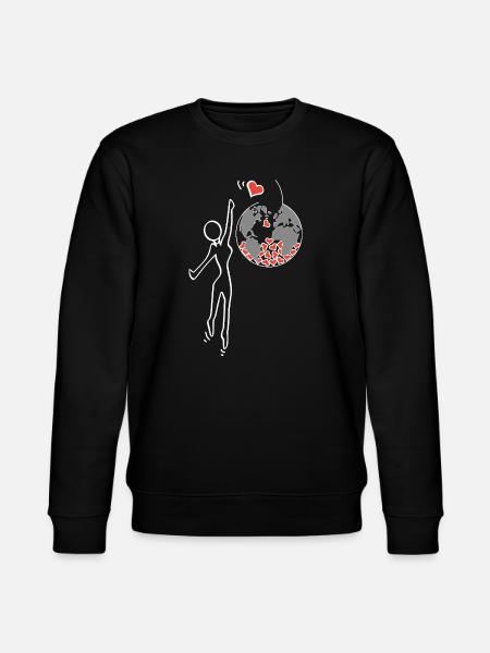 Give love - Stanley/Stella CHANGER Unisex Organic Sweatshirt - black