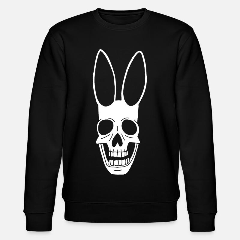 White Rabbit Skull - Stanley/Stella CHANGER Unisex Organic Sweatshirt - black