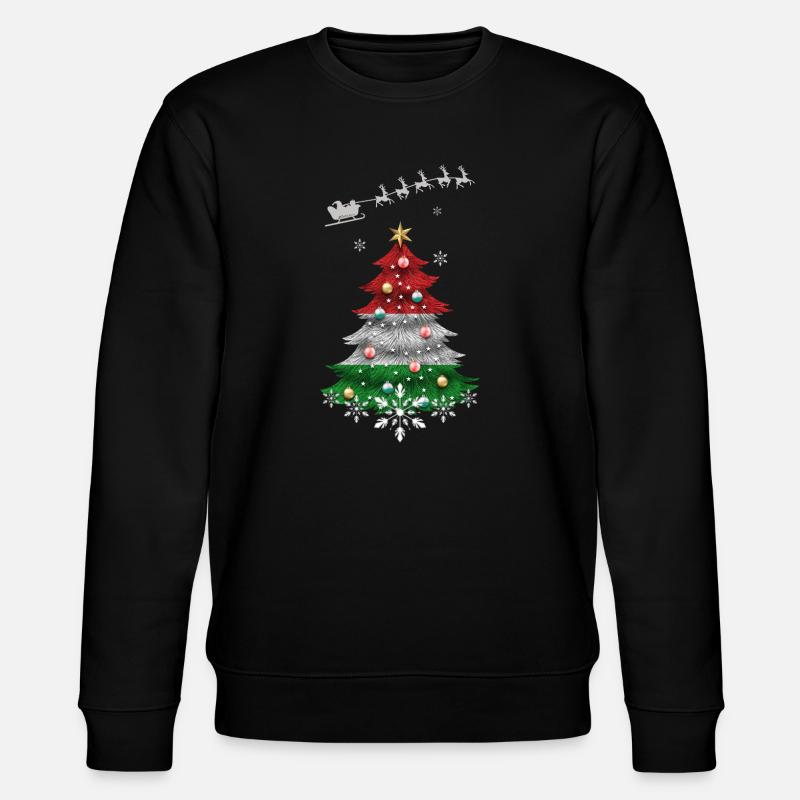 Sapin de Noël avec drapeau hongrois - Sweat bio CHANGER Stanley/Stella Unisexe - noir