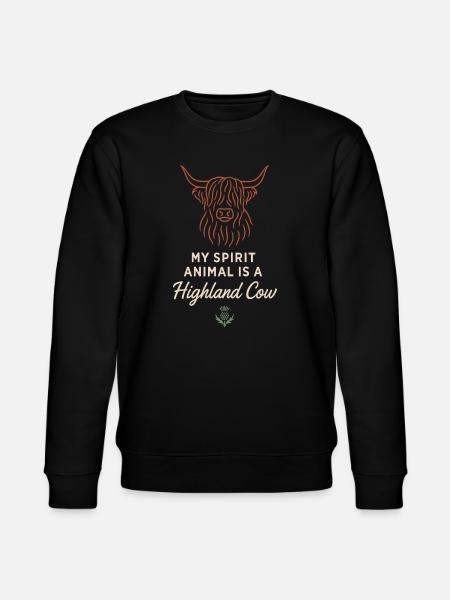 Highland Cow Rustic Animal Cute - Stanley/Stella CHANGER Unisex Organic Sweatshirt - black