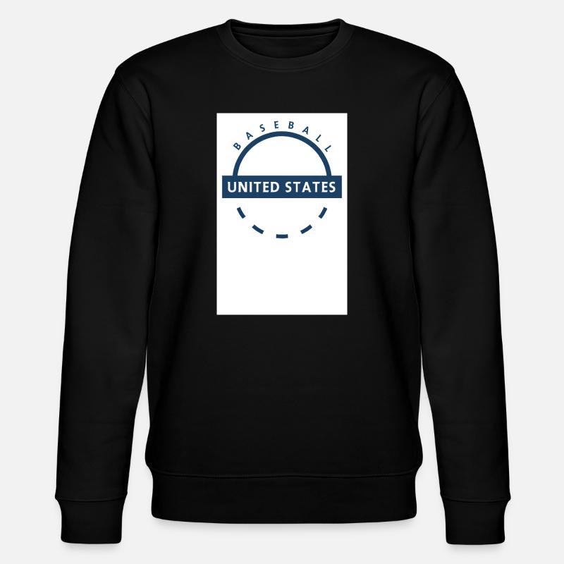 Baseball USA Emblem - Stanley/Stella Unisex Bio-Sweatshirt CHANGER  - Schwarz