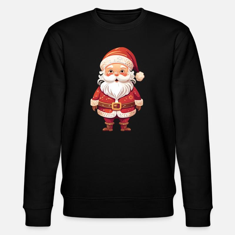 Fröhlicher Weihnachtsmann - Stanley/Stella Unisex Bio-Sweatshirt CHANGER - Schwarz