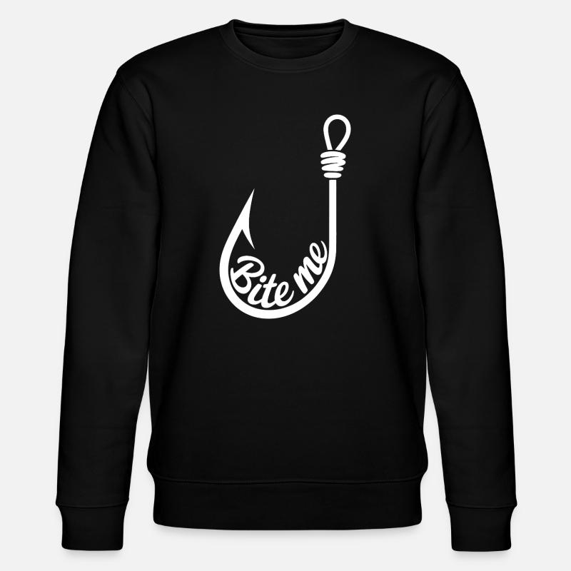 Bite Me Lure Hook Design - Stanley/Stella CHANGER Unisex Organic Sweatshirt - black