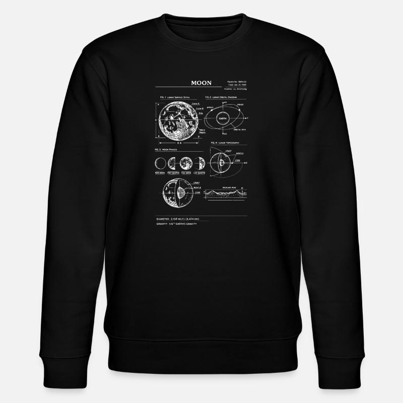 Mondblaupause: Mondphasen - Stanley/Stella Unisex Bio-Sweatshirt CHANGER  - Schwarz