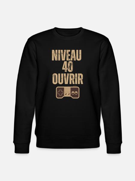 Niveau 40 Ouvrir — Controller Retro - Sweat bio CHANGER Stanley/Stella Unisexe - noir