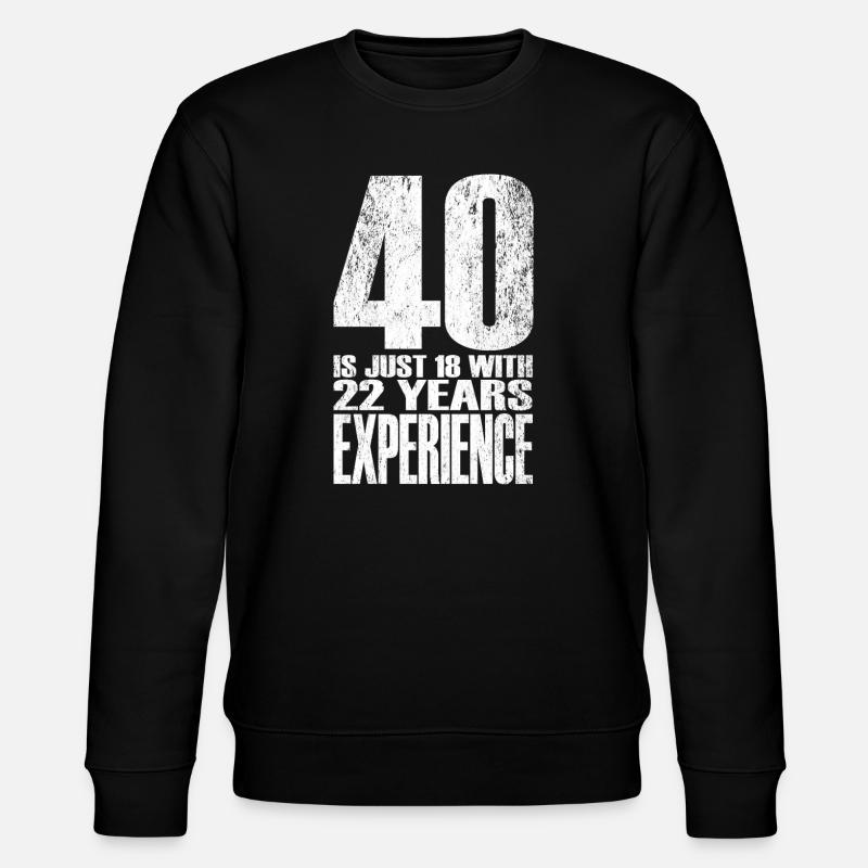 Vierzig Jahre Erfahrung - Stanley/Stella Unisex Bio-Sweatshirt CHANGER - Schwarz