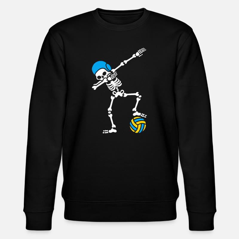 Skeleton Spike Volleyball Halloween - Stanley/Stella Unisex Bio-Sweatshirt CHANGER  - Schwarz