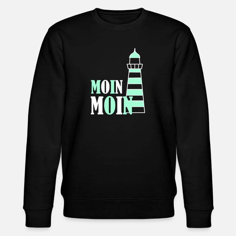 Leuchturm moin türkis - Stanley/Stella Unisex Bio-Sweatshirt CHANGER  - Schwarz