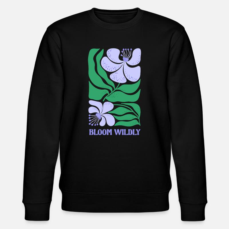 Blühe wild - Stanley/Stella Unisex Bio-Sweatshirt CHANGER  - Schwarz