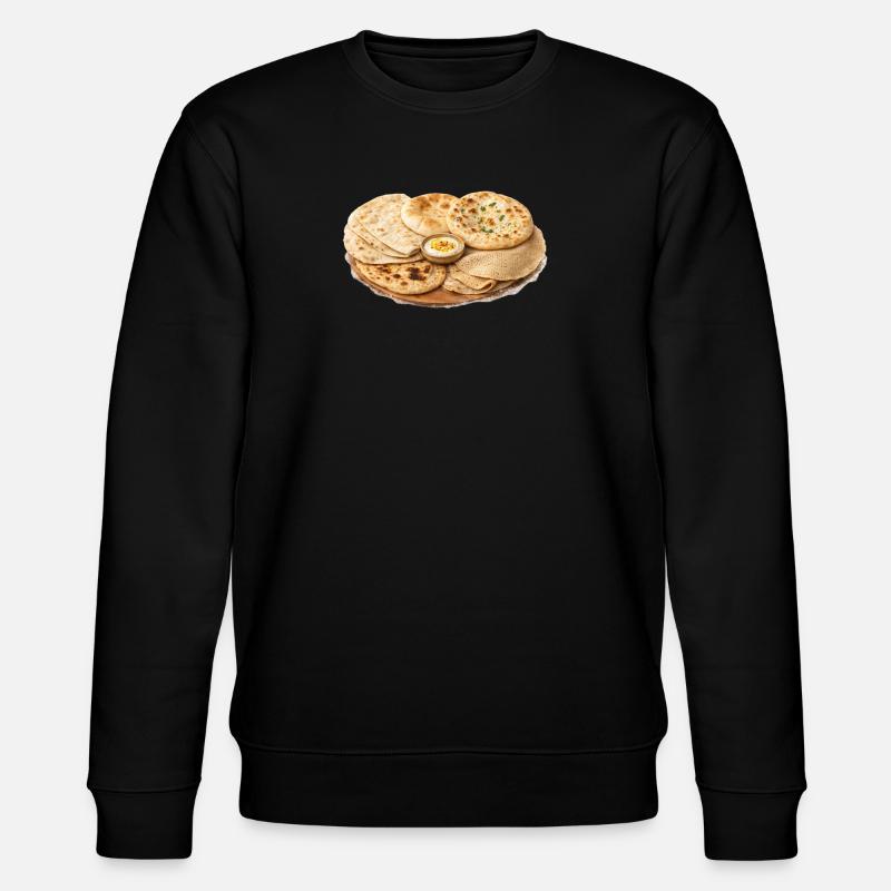 internationale Fladenbrotplatte - Stanley/Stella Unisex Bio-Sweatshirt CHANGER - Schwarz
