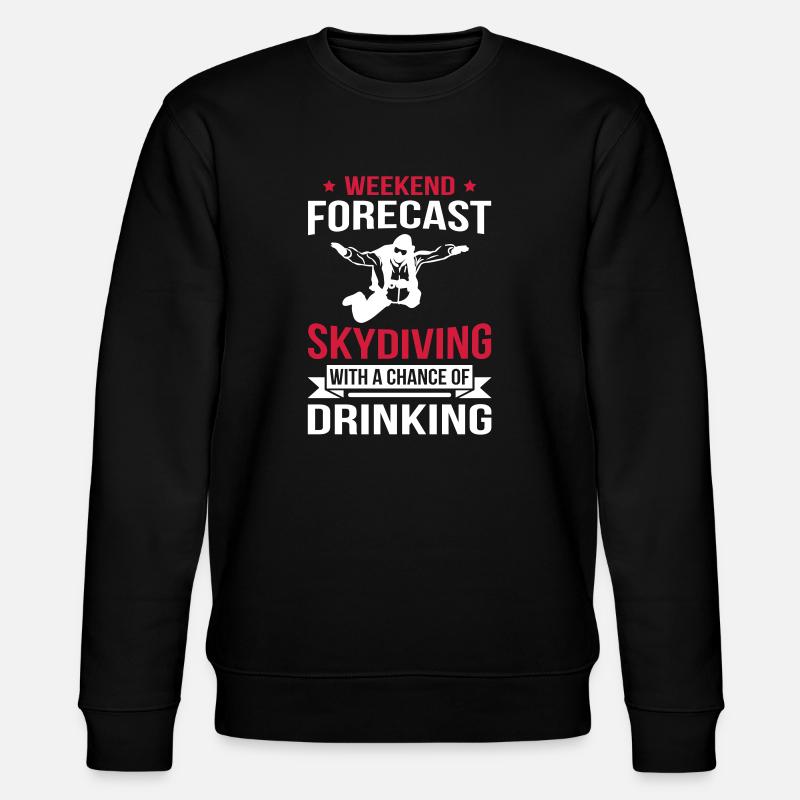 Weekend Forecast Skydiving - Stanley/Stella Unisex Bio-Sweatshirt CHANGER - Schwarz