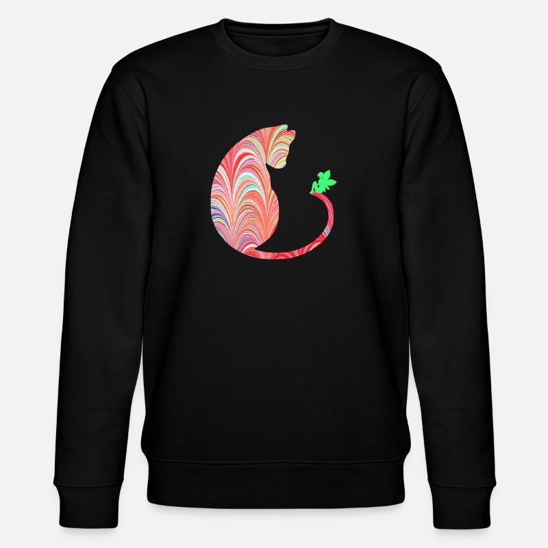 cat with fee e 106 - Stanley/Stella CHANGER Unisex Organic Sweatshirt - black