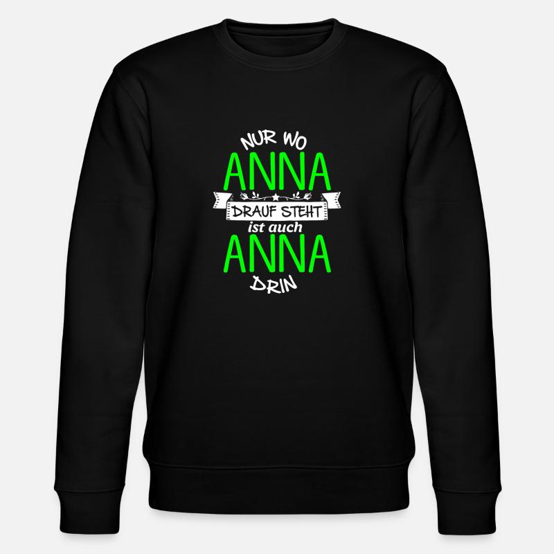 ANNA die Echte - Stanley/Stella Unisex Bio-Sweatshirt CHANGER - Schwarz