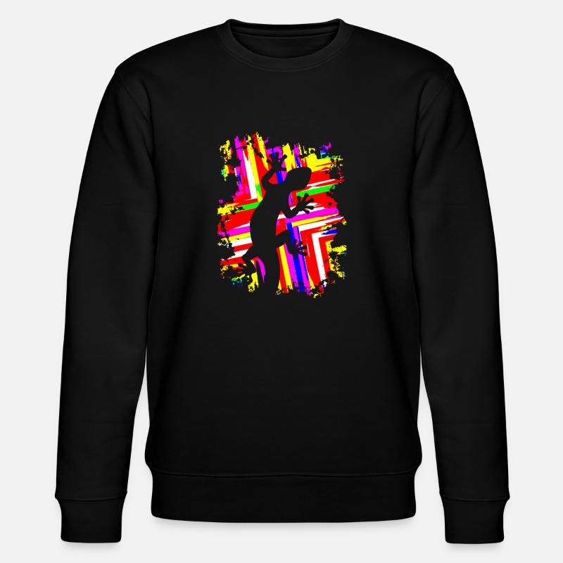 graffiti GECKO - Sweat bio CHANGER Stanley/Stella Unisexe - noir