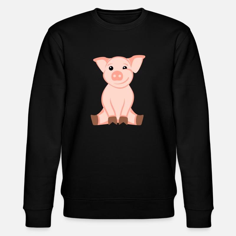 Schwein - Stanley/Stella Unisex Bio-Sweatshirt CHANGER  - Schwarz