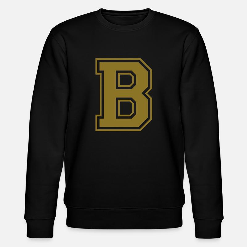 B - Buchstabe - Stanley/Stella Unisex Bio-Sweatshirt CHANGER  - Schwarz