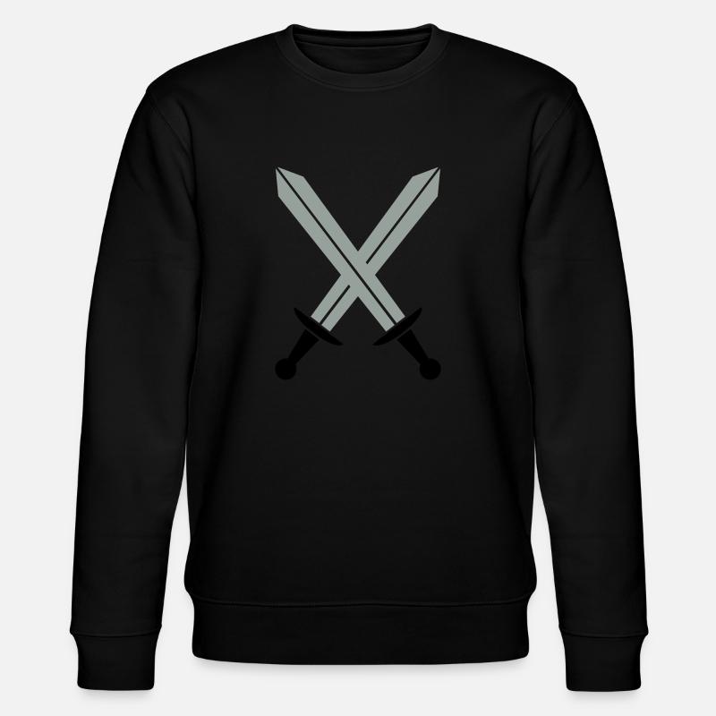 Gekreuzte Schwerter - Stanley/Stella Unisex Bio-Sweatshirt CHANGER  - Schwarz