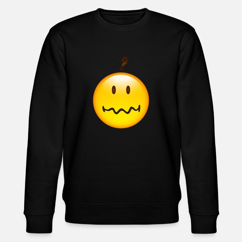 Smiley Question mark - Stanley/Stella Unisex Bio-Sweatshirt CHANGER  - Schwarz