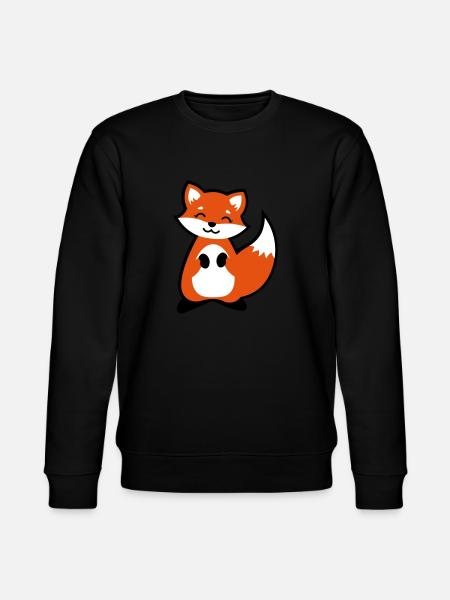 Cute fox animal child - Stanley/Stella CHANGER Unisex Organic Sweatshirt - black