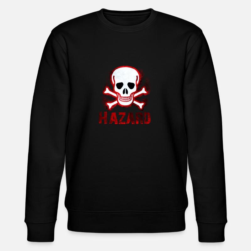 Gefahr Schädel Symbol - Stanley/Stella Unisex Bio-Sweatshirt CHANGER  - Schwarz