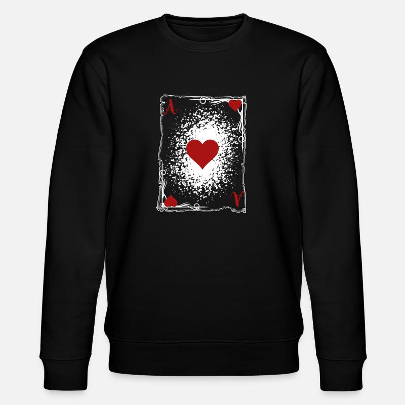 L'as de coeur. - Sweat bio CHANGER Stanley/Stella Unisexe - noir
