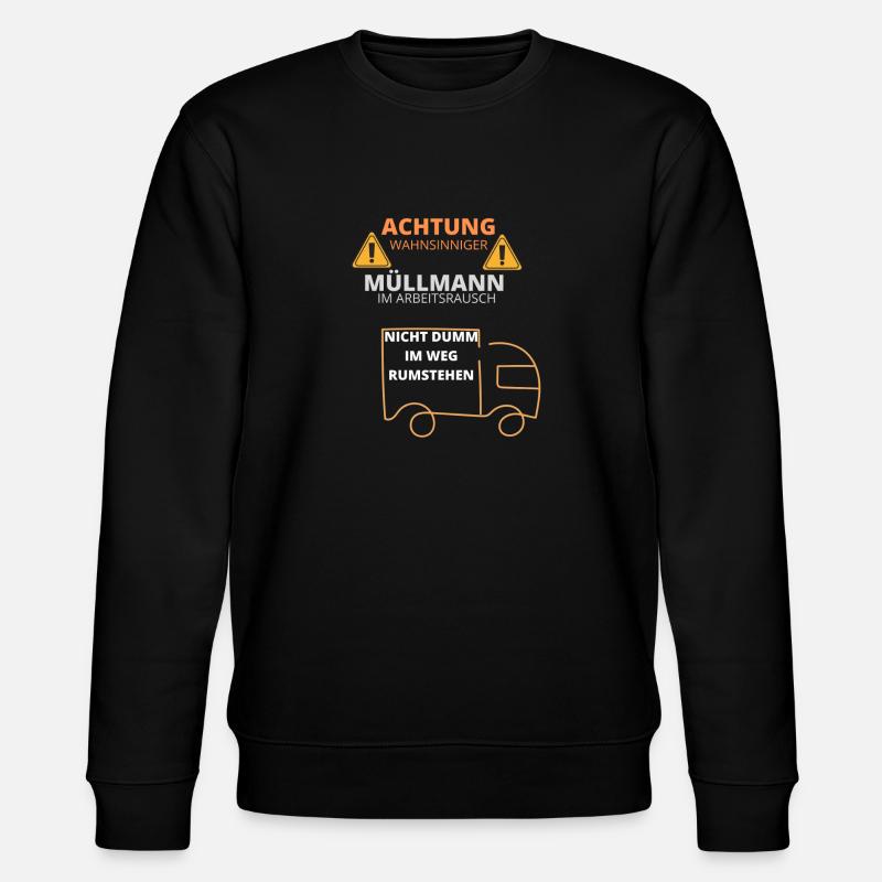 Müllabfuhr - Stanley/Stella Unisex Bio-Sweatshirt CHANGER  - Schwarz