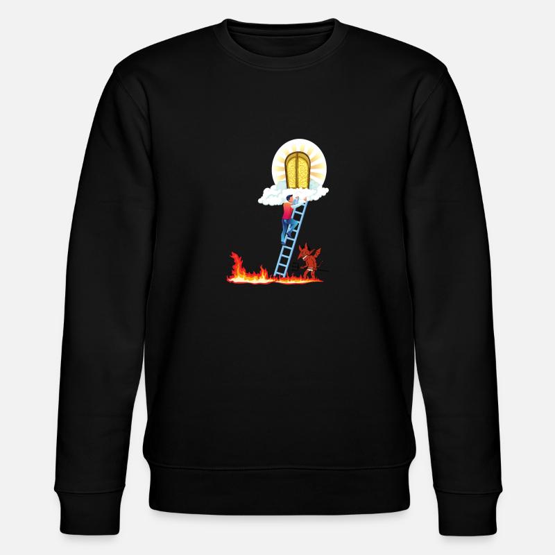 Himmel oder Hölle - Stanley/Stella Unisex Bio-Sweatshirt CHANGER  - Schwarz