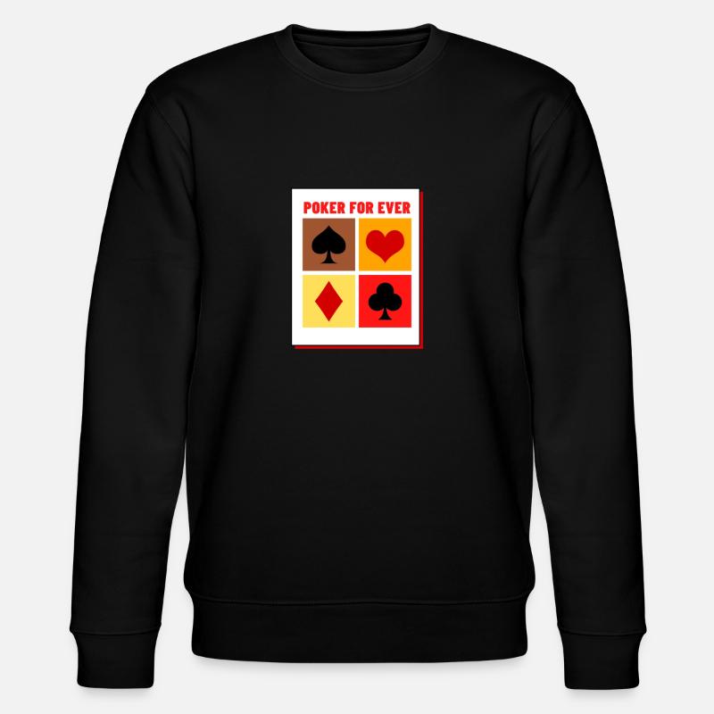 poker 4 faces - Sweat bio CHANGER Stanley/Stella Unisexe - noir