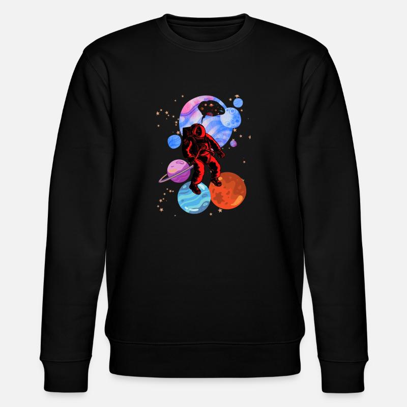 Astronaute Stencil Styles - Sweat bio CHANGER Stanley/Stella Unisexe - noir