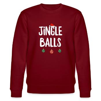 Jingle Bälle - Stanley/Stella Unisex Bio-Sweatshirt CHANGER  - Burgunderrot - Vorne - Nik (191cm) & Marisol (170cm)