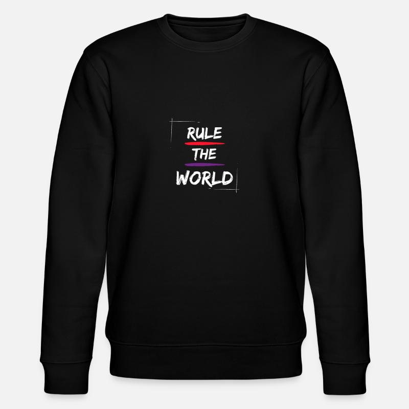 Regiere die Welt - Stanley/Stella Unisex Bio-Sweatshirt CHANGER  - Schwarz