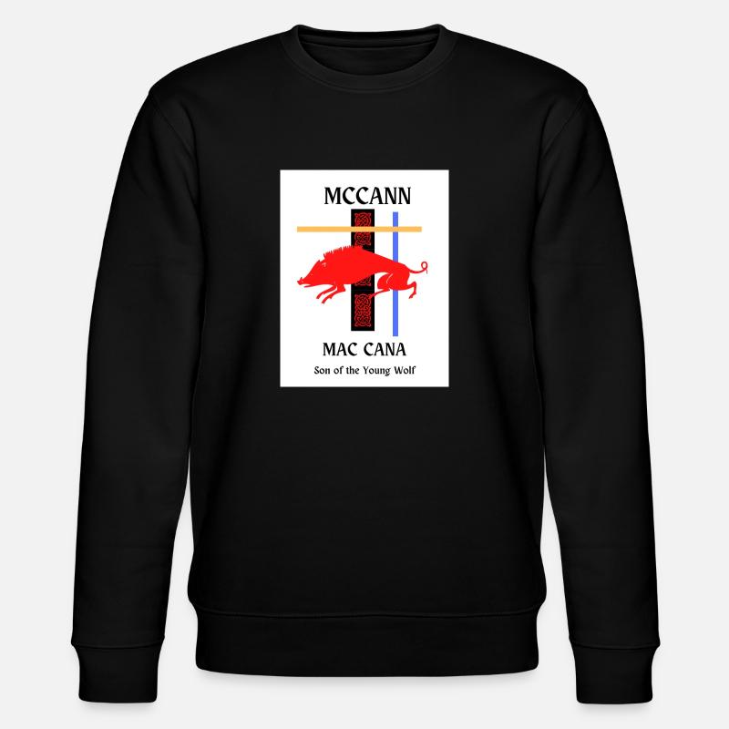 Nom de famille McCann - Sweat bio CHANGER Stanley/Stella Unisexe - noir