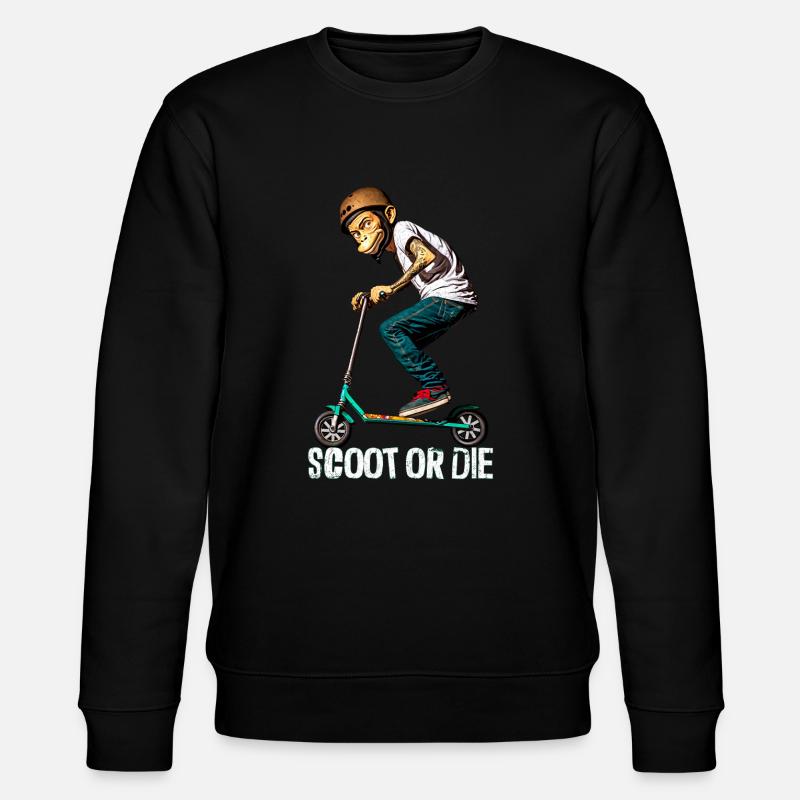 Stunt Scooter Monkey Does Tricks - Stanley/Stella CHANGER Unisex Organic Sweatshirt - black
