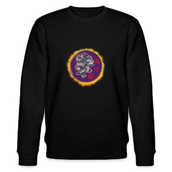 219F147E 5EFB 4B32 97E6 006DED6EA96F - Stanley/Stella Unisex Bio-Sweatshirt CHANGER  - Schwarz - Vorne - Nik (191cm) & Marisol (170cm)