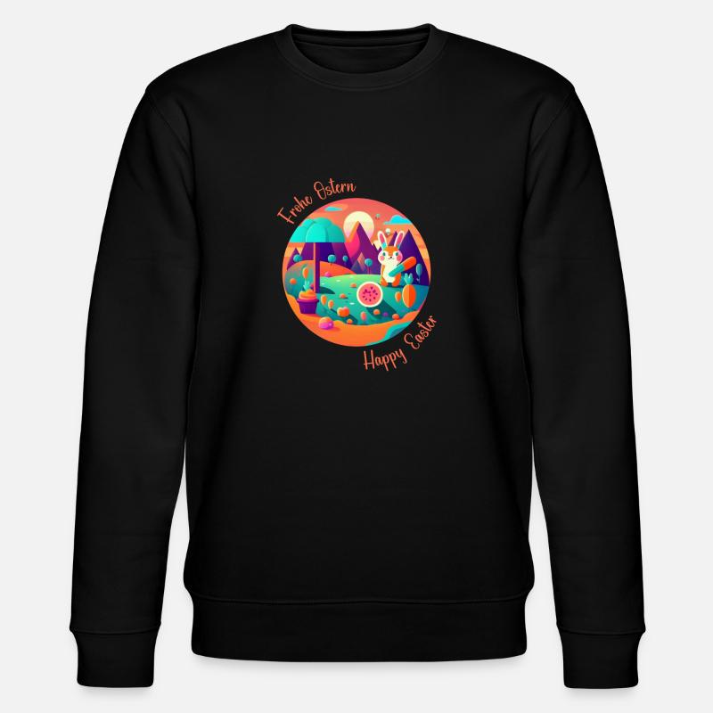 Joyeuses Pâques | Joyeuses Pâques | Illustration - Sweat bio CHANGER Stanley/Stella Unisexe - noir