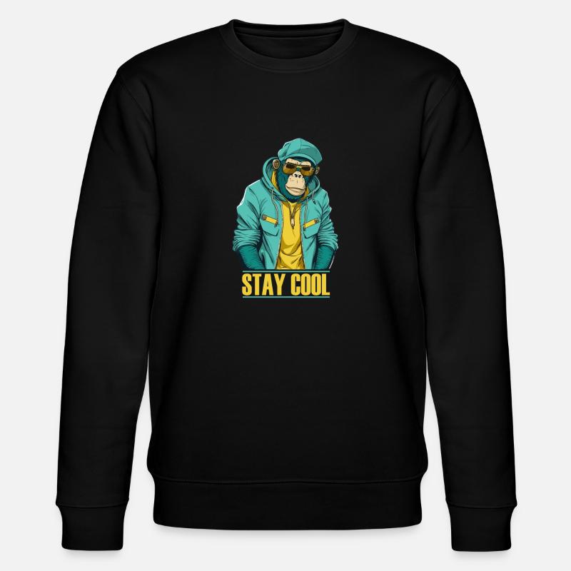 Cool Monkey Restez cool - Sweat bio CHANGER Stanley/Stella Unisexe - noir