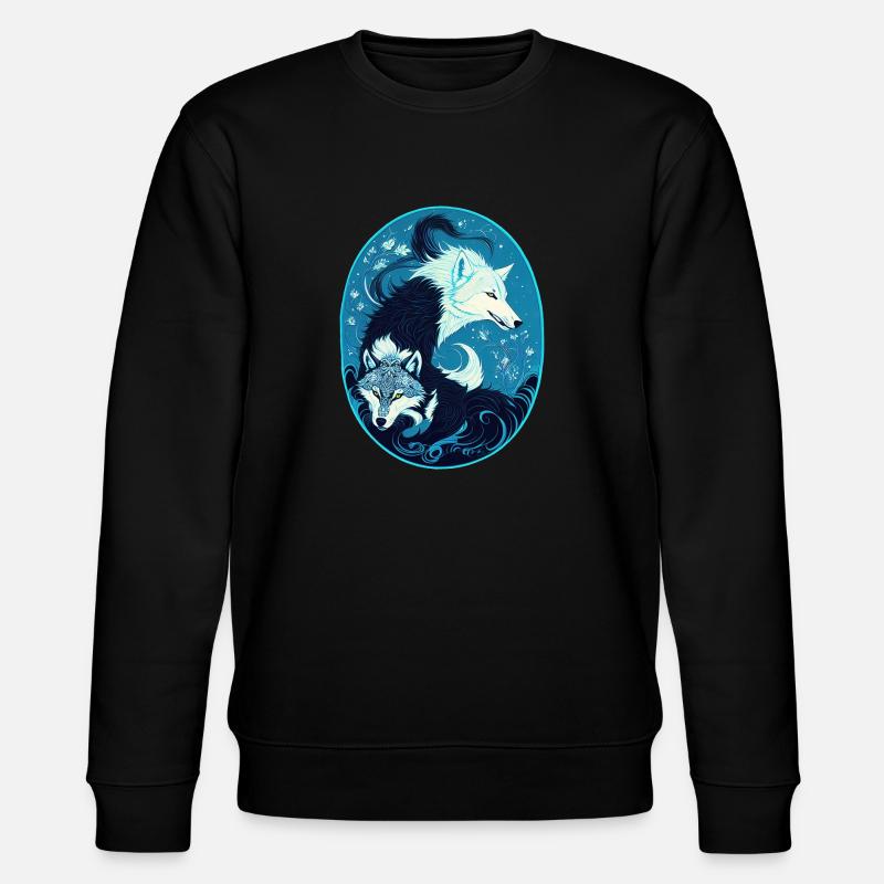 Wölfe - Stanley/Stella Unisex Bio-Sweatshirt CHANGER  - Schwarz