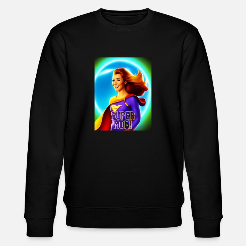 Super Mama! - Stanley/Stella Unisex Bio-Sweatshirt CHANGER  - Schwarz