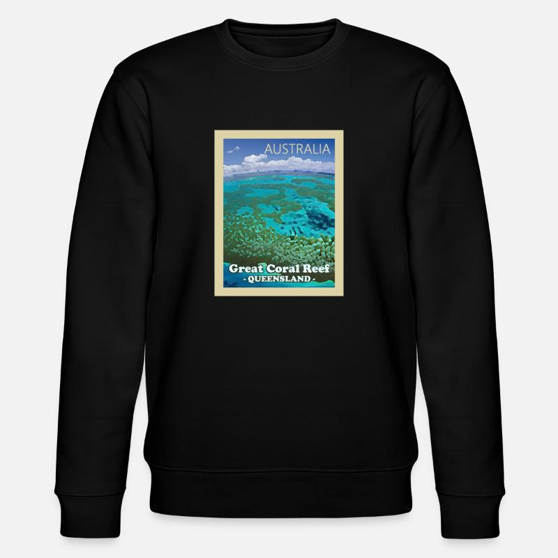 Great Barrier Reef - Stanley/Stella Unisex Bio-Sweatshirt CHANGER  - Schwarz