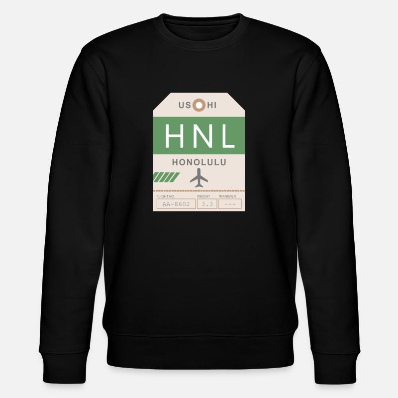Flughafen Honolulu 1950 - Stanley/Stella Unisex Bio-Sweatshirt CHANGER  - Schwarz