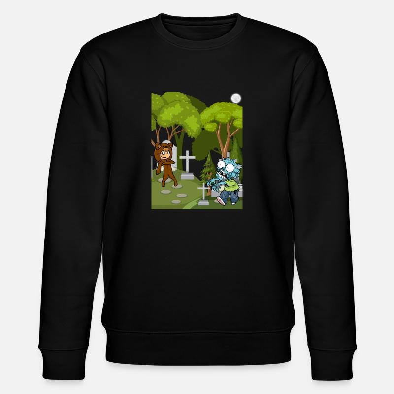Friedhof der Zombies - Stanley/Stella Unisex Bio-Sweatshirt CHANGER  - Schwarz