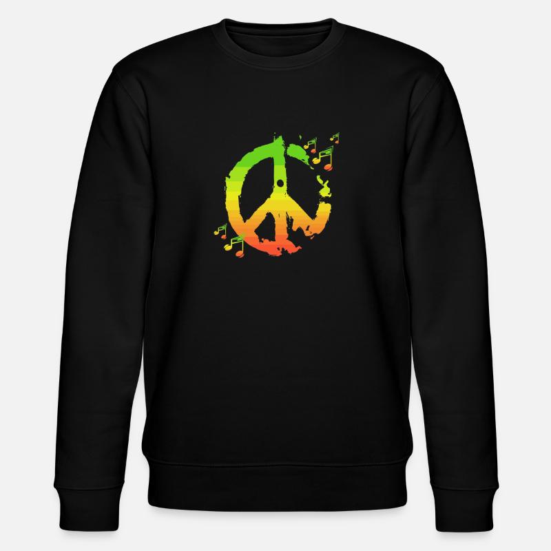 Reggae-Frieden - Stanley/Stella Unisex Bio-Sweatshirt CHANGER  - Schwarz