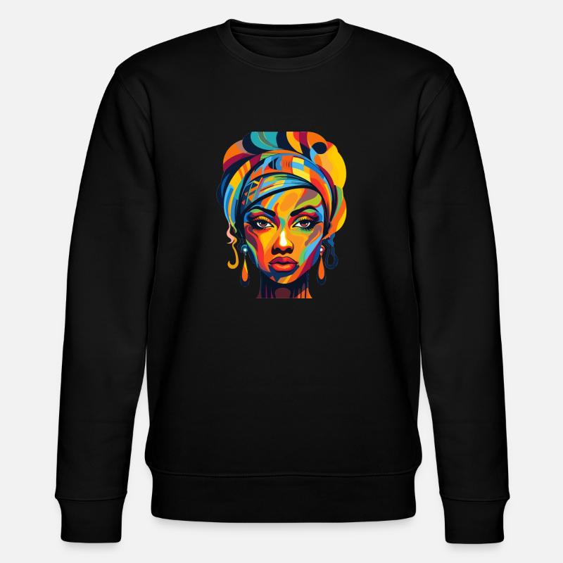 hübsche Kultur - Stanley/Stella Unisex Bio-Sweatshirt CHANGER  - Schwarz