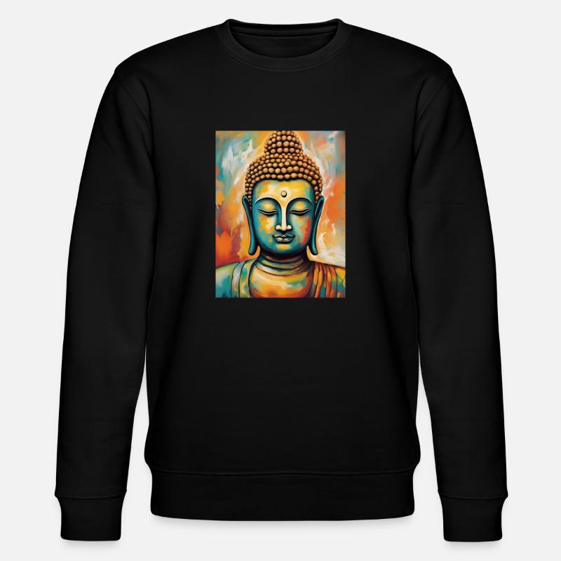 Buddha - Stanley/Stella Unisex Bio-Sweatshirt CHANGER  - Schwarz