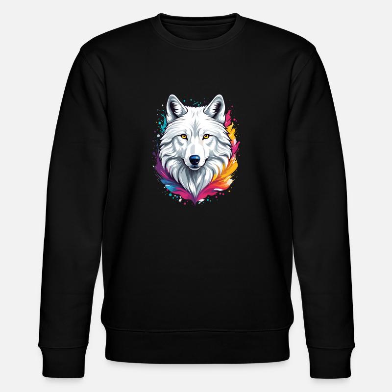 Arctic Wolf - Stanley/Stella CHANGER Unisex Organic Sweatshirt - black