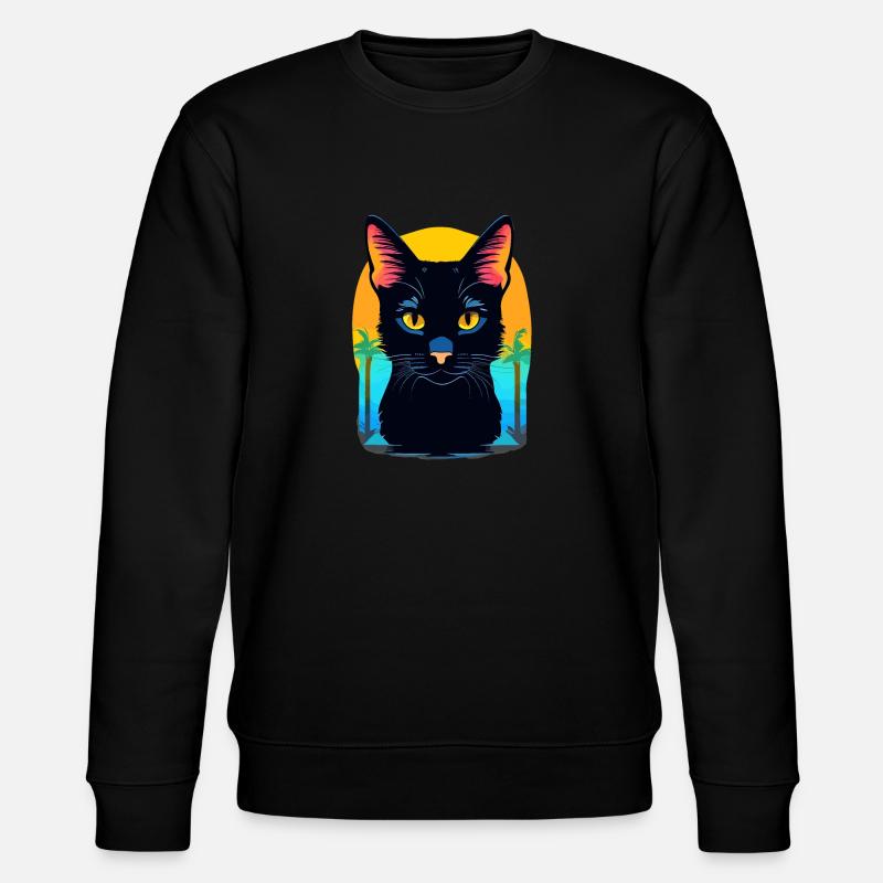 Bombay Katze - Stanley/Stella Unisex Bio-Sweatshirt CHANGER  - Schwarz