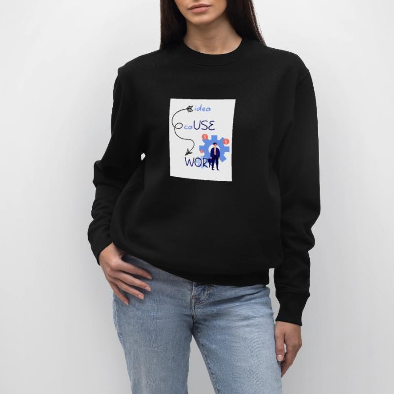 Idea cause work. An idea creates a work. Stanley/Stella CHANGER Unisex Organic Sweatshirt