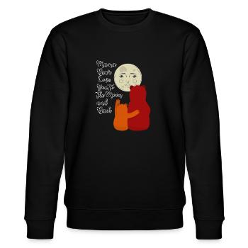 Mama Bear Love You to the Moon and Back - Stanley/Stella CHANGER Unisex Organic Sweatshirt - black - Front - Nik (191cm) & Marisol (170cm)