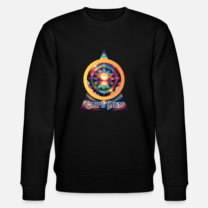 Carpe Diem - Stanley/Stella Unisex Bio-Sweatshirt CHANGER  - Schwarz